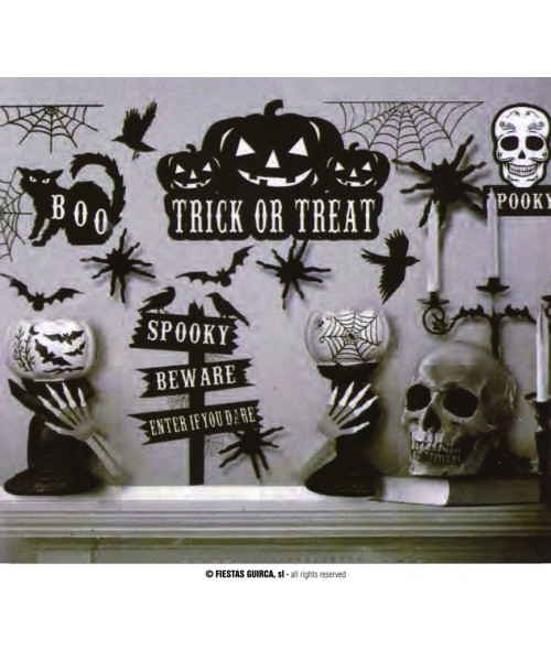 DECORO HALLOWEEN ADESIVI SU SPECCHI O VETRI - L'Officina delle