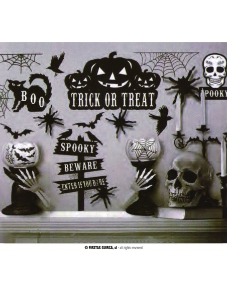 DECORO HALLOWEEN ADESIVI SU SPECCHI O VETRI - L'Officina delle