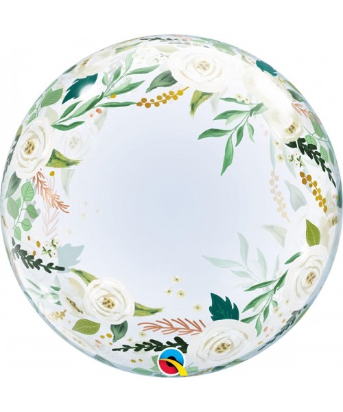 DECO BUBBLE 24" FLOREALE CON ROSE 61CM - L'Officina delle feste