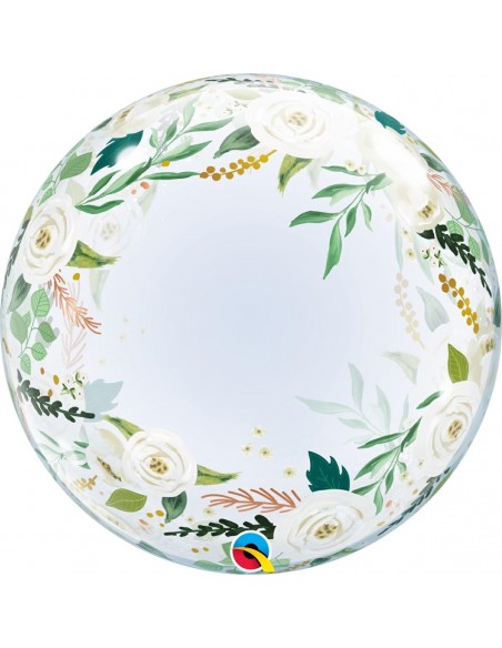 DECO BUBBLE 24" FLOREALE CON ROSE 61CM - L'Officina delle feste