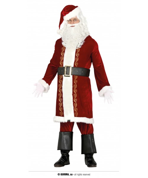 COSTUME BABBO NATALE DELUXE VELLUTO TG. L 52-54 - L'Officina