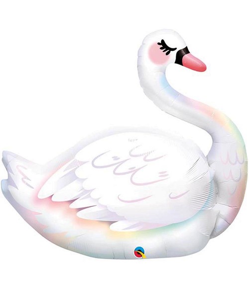 PALLONE MYLAR 35" SAGOMA CIGNO 89CM - L'Officina delle feste