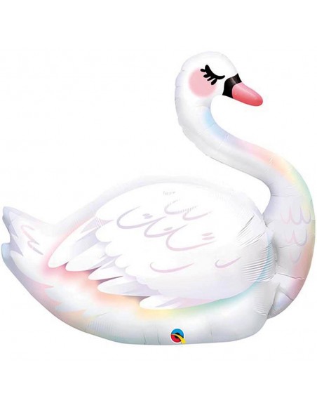 PALLONE MYLAR 35" SAGOMA CIGNO 89CM - L'Officina delle feste