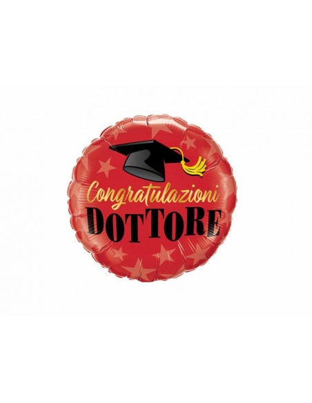 PALLONE MINISHAPE 9" CONGRAT. DOTTORE 18CM - L'Officina delle