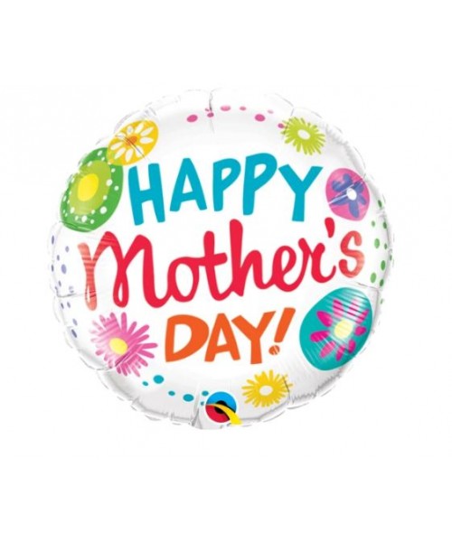 PALLONE MYLAR 18" HAPPY MOTHER'S DAY! 45CM - L'Officina delle