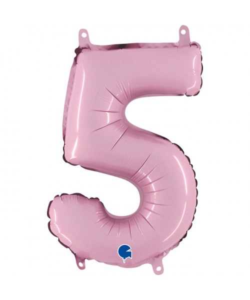 NUMERO MYLAR MEDIO ROSA 5 CM. 35 - L'Officina delle feste