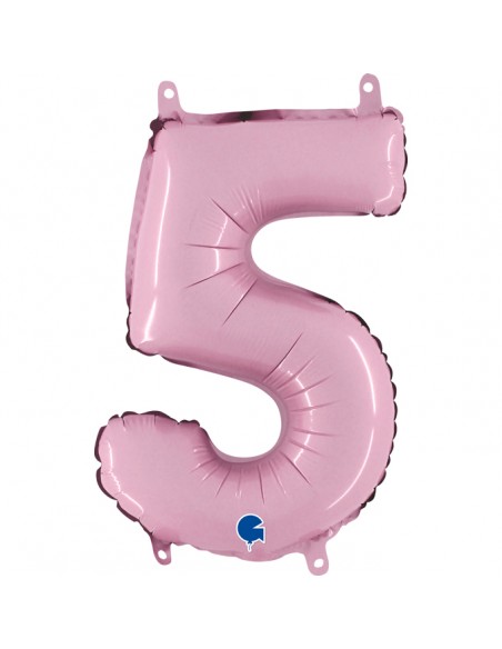 NUMERO MYLAR MEDIO ROSA 5 CM. 35 - L'Officina delle feste