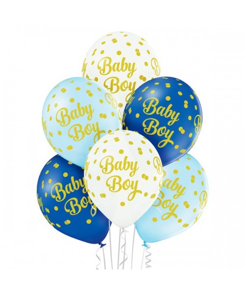 PALLONE LATT. 12" BABY BOY PZ.50 - L'Officina delle feste
