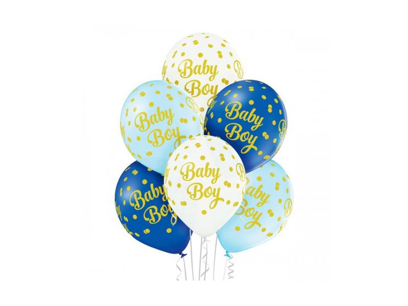 PALLONE LATT. 12" BABY BOY PZ.50 - L'Officina delle feste