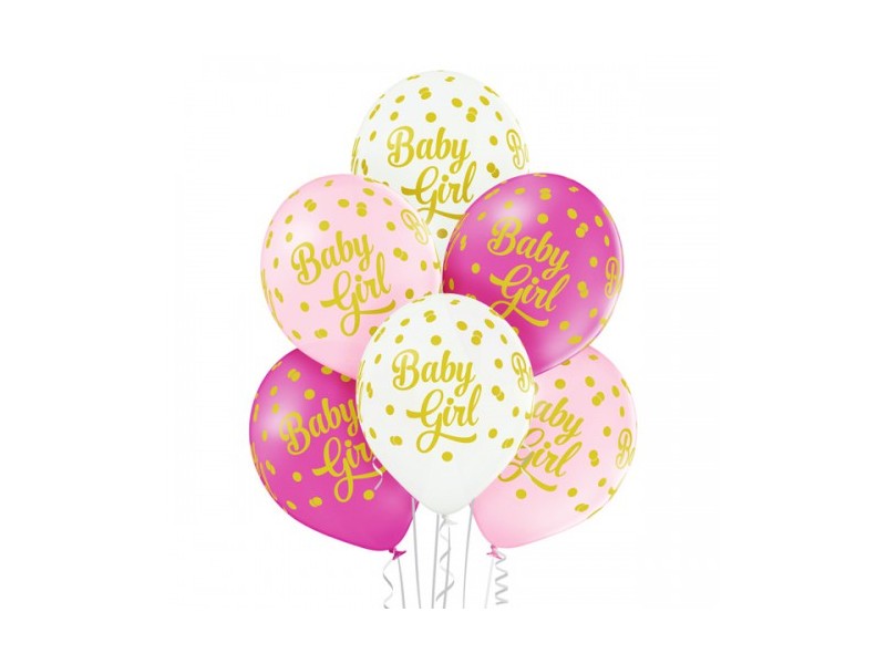 PALLONE LATT. 12" BABY GIRL PZ.50 - L'Officina delle feste