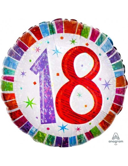PALLONE MYLAR 18" 45CM PRISMATICO COLOR 18 - L'Officina delle