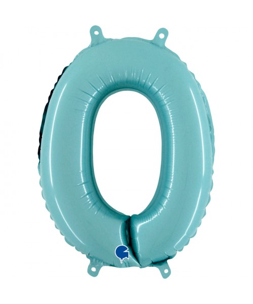 NUMERO MYLAR MEDIO CELESTE 0 (zero) CM. 35 - L'Officina delle