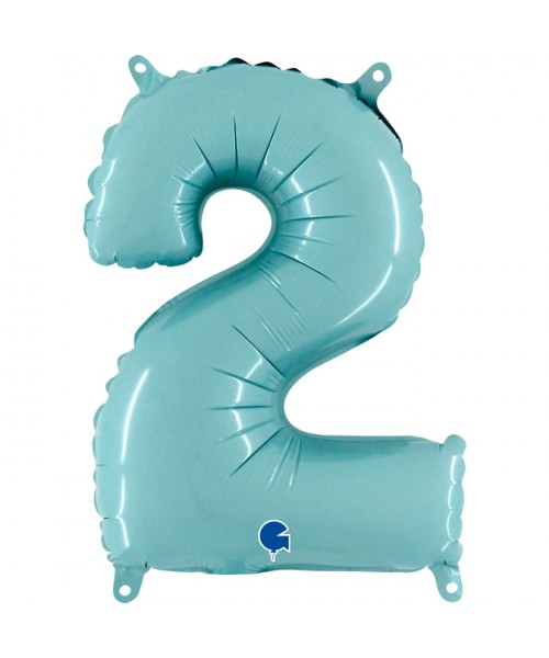 NUMERO MYLAR MEDIO CELESTE 2 CM. 35 - L'Officina delle feste