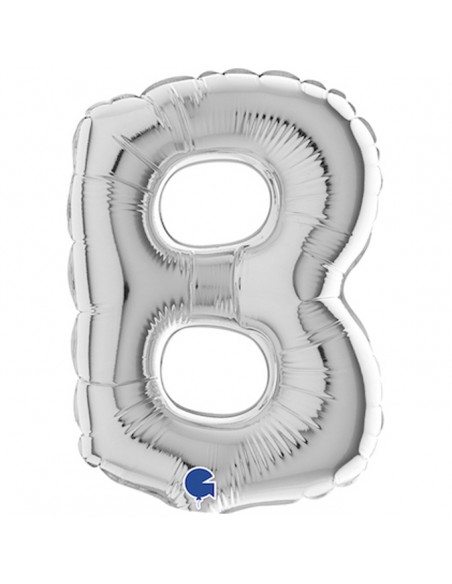 PALLONE LETTERA MINI "B" ARGENTO CM.18 - L'Officina delle feste