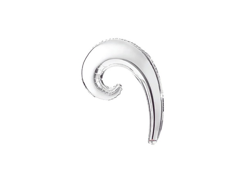 PALLONE KURLY WAVE ARGENTO MINI 14" 5PZ. - L'Officina delle