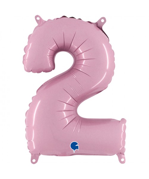 NUMERO MYLAR MEDIO ROSA 2 CM. 35 - L'Officina delle feste