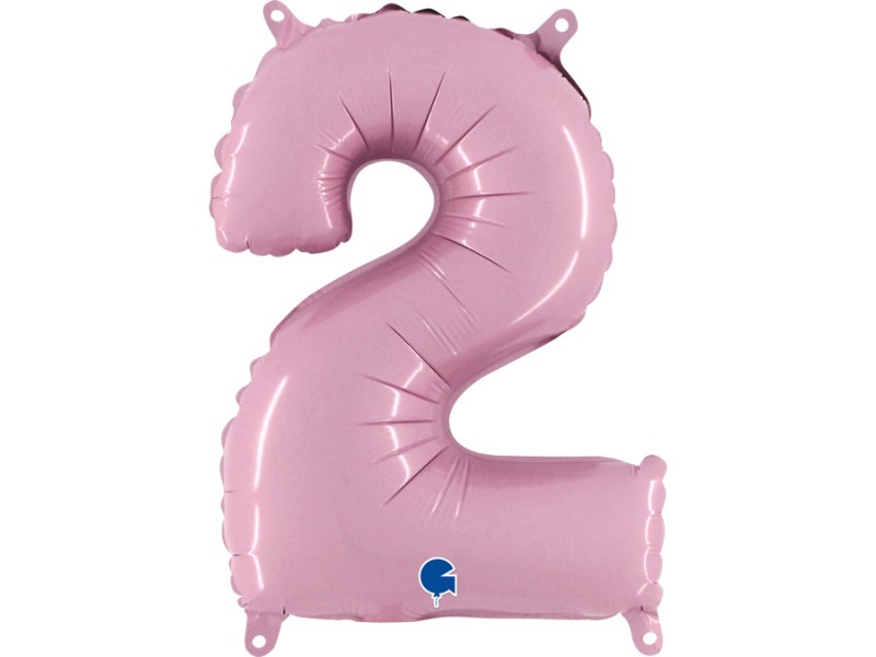 NUMERO MYLAR MEDIO ROSA 2 CM. 35 - L'Officina delle feste