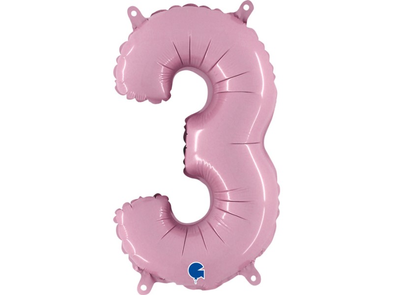 NUMERO MYLAR MEDIO ROSA 3 CM. 35 - L'Officina delle feste