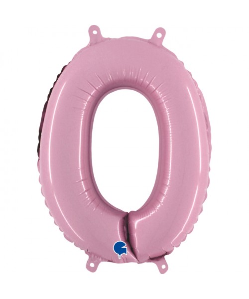 NUMERO MYLAR MEDIO ROSA 0 CM. 35 - L'Officina delle feste