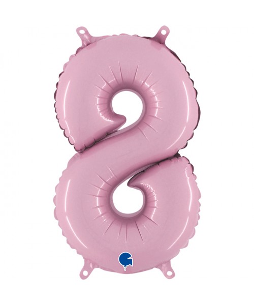 NUMERO MYLAR MEDIO ROSA 8 CM. 35 - L'Officina delle feste