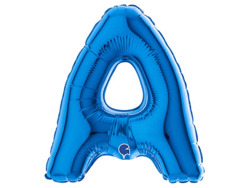 PALLONE LETTERA MINI "A" BLU CM.18 - L'Officina delle feste
