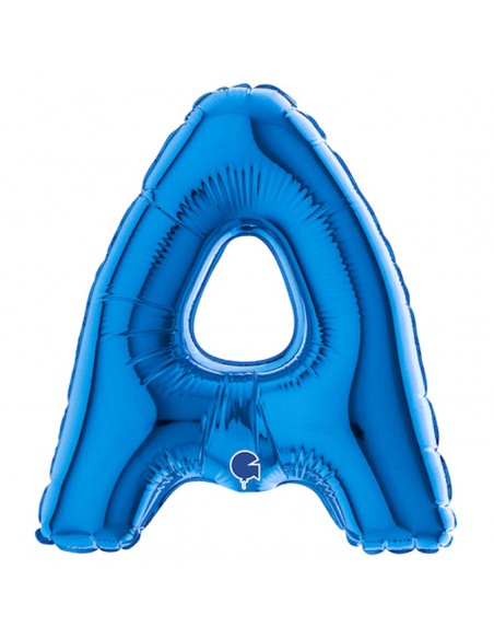 PALLONE LETTERA MINI "A" BLU CM.18 - L'Officina delle feste