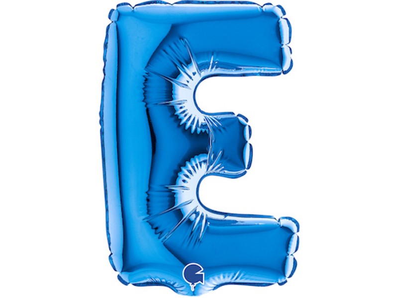 PALLONE LETTERA MINI "E" BLU CM.18 - L'Officina delle feste