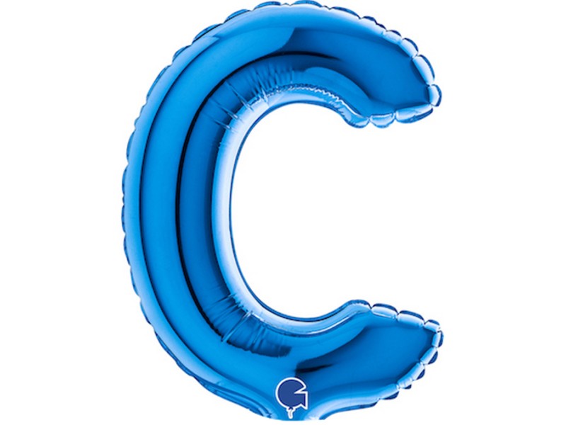 PALLONE LETTERA MINI "C" BLU CM.18 - L'Officina delle feste