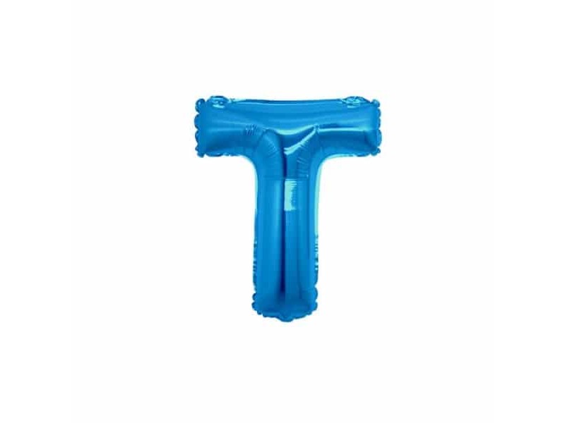 PALLONE LETTERA MINI "T" BLU CM.18 - L'Officina delle feste