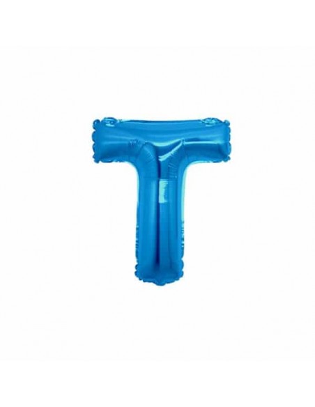 PALLONE LETTERA MINI "T" BLU CM.18 - L'Officina delle feste