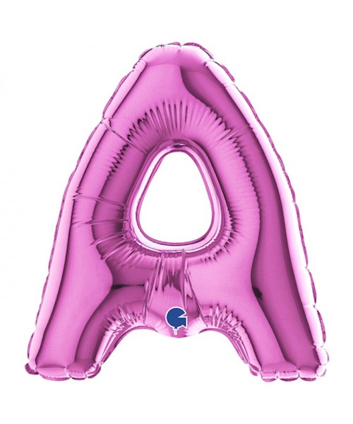 PALLONE LETTERA MINI "A" FUXIA CM.18 - L'Officina delle feste