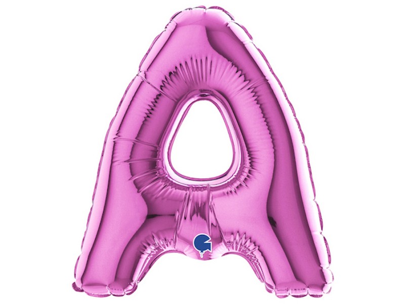 PALLONE LETTERA MINI "A" FUXIA CM.18 - L'Officina delle feste