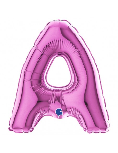 PALLONE LETTERA MINI "A" FUXIA CM.18 - L'Officina delle feste