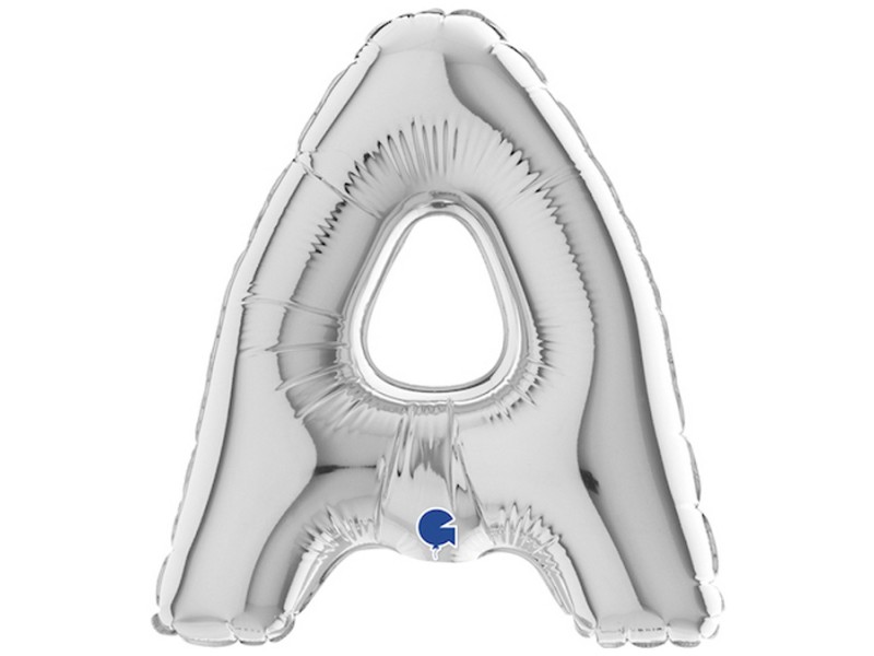 PALLONE LETTERA MINI "A" SILVER CM.18 - L'Officina delle feste