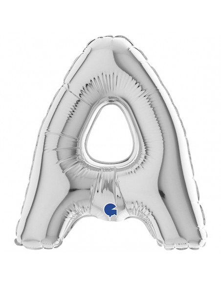 PALLONE LETTERA MINI "A" SILVER CM.18 - L'Officina delle feste