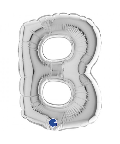 PALLONE LETTERA MINI "B" ARGENTO CM.18 - L'Officina delle feste