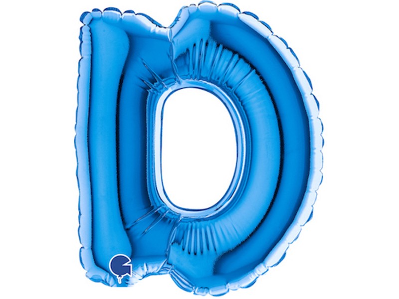 PALLONE LETTERA MINI "D" BLU CM.18 - L'Officina delle feste
