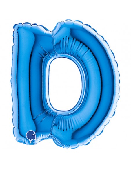 PALLONE LETTERA MINI "D" BLU CM.18 - L'Officina delle feste