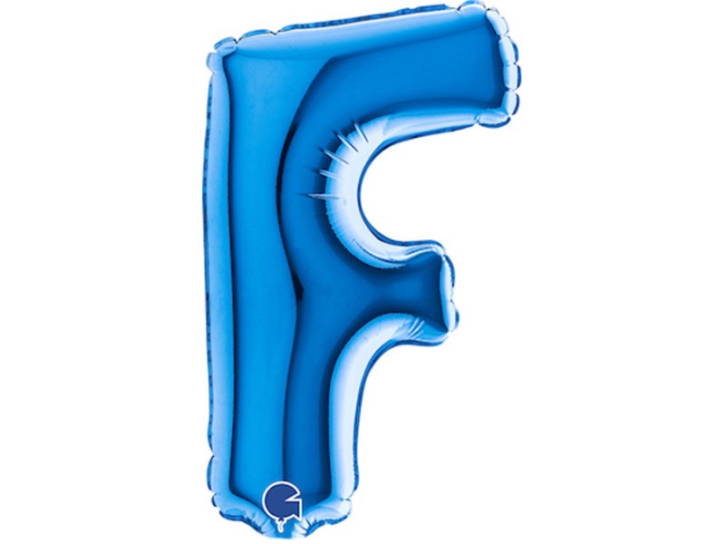 PALLONE LETTERA MINI "F" BLU CM.18 - L'Officina delle feste