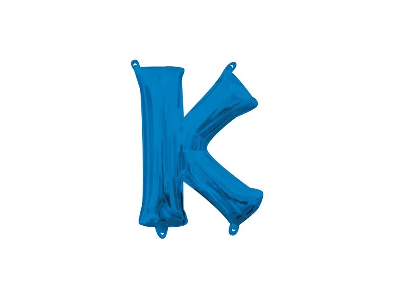 PALLONE LETTERA MINI "K" BLU CM.18 - L'Officina delle feste