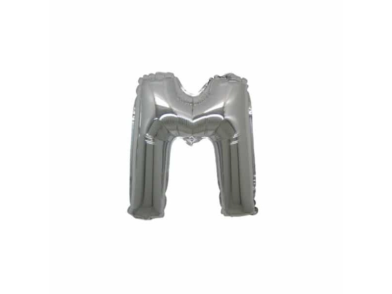 PALLONE LETTERA MINI "M" ARGENTO CM.18 - L'Officina delle feste