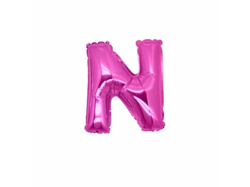 PALLONE LETTERA MINI "N" FUXIA CM.18 - L'Officina delle feste