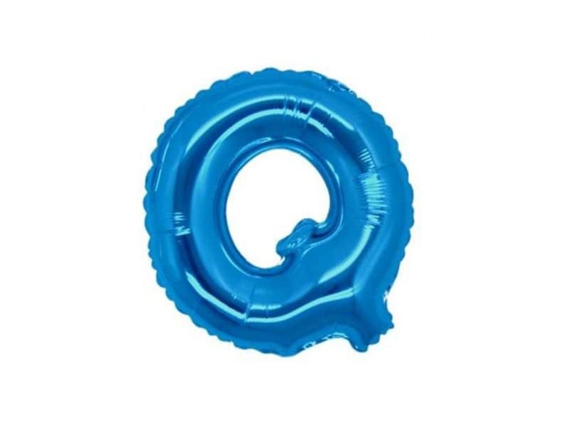 PALLONE LETTERA MINI "Q" BLU CM.18 - L'Officina delle feste