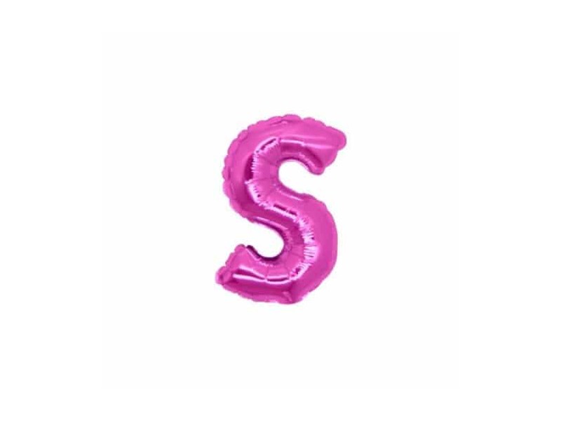 PALLONE LETTERA MINI "S" FUXIA CM.18 - L'Officina delle feste