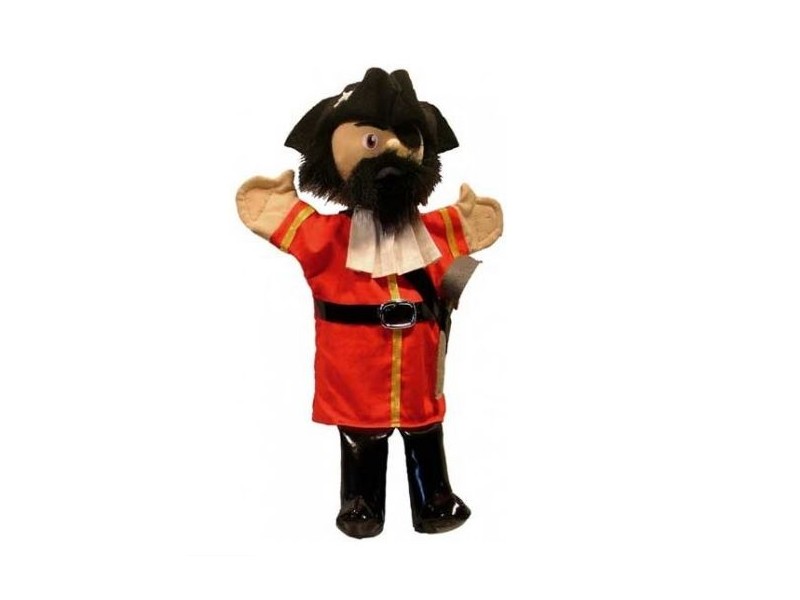 Marionetta stoffa capitan pirata 35cm - L'Officina delle feste