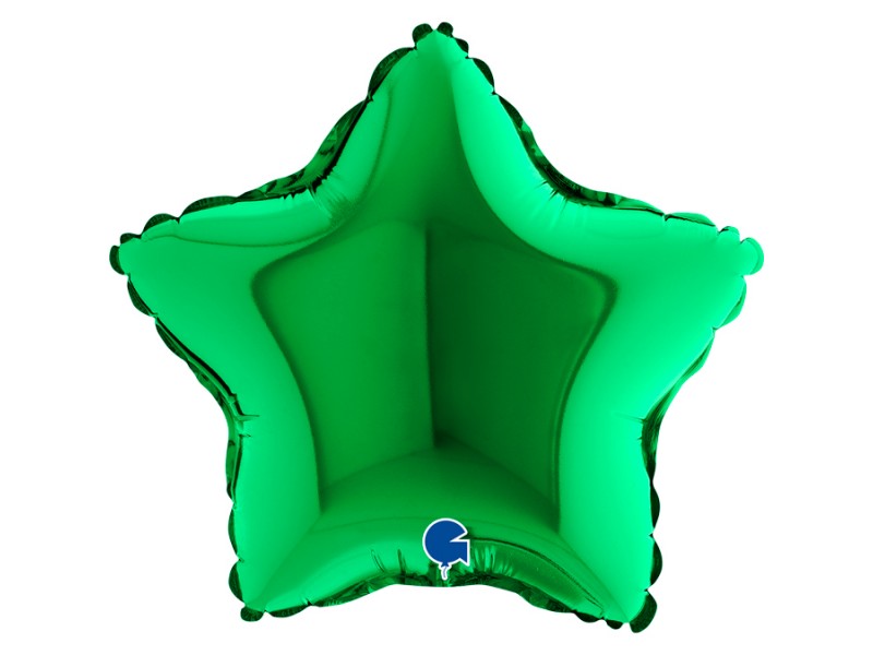 PALLONE MYLAR STELLA 9" VERDE 23CM - L'Officina delle feste