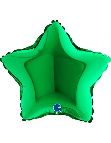 PALLONE MYLAR STELLA 9" VERDE 23CM - L'Officina delle feste