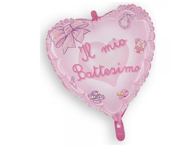 MYLAR BIG CM. 80 BATTESIMO ROSA - L'Officina delle feste
