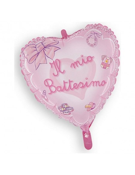 MYLAR BIG CM. 80 BATTESIMO ROSA - L'Officina delle feste
