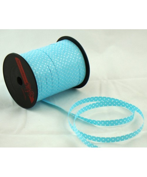 NASTRO AZZURRO CON POIS BIFACCIALE MM10X250M - L'Officina delle